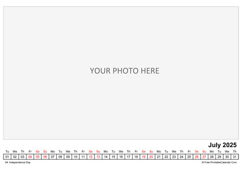 Personalized Photo Calendar 2025 Monthly Template Olga Tiffie