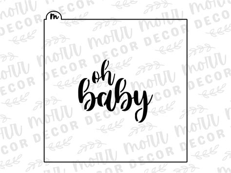 Oh Baby Cookie Cutter Cookie Stencil Combo Baby Shower Etsy