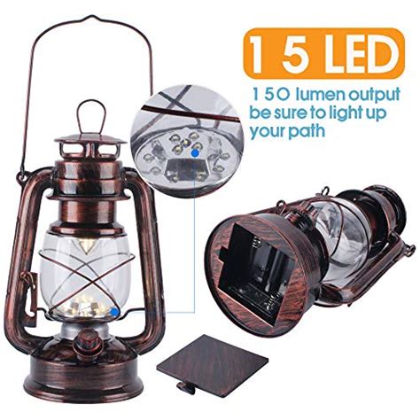 Vintage Led Hurricane Lantern With Dimmer Switch And Leds Warm