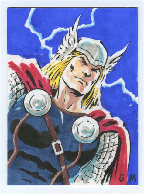 Thor In Greg Moutafis S Greg Moutafis Sketchcards Comic Art