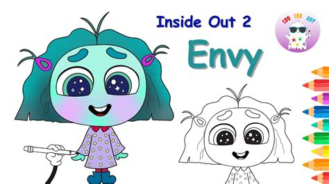 How To Draw Envy Easy Inside Out 2 Youtube