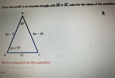 Solved Given That Delta ABC Is An Isosceles Triangle With Overline AB