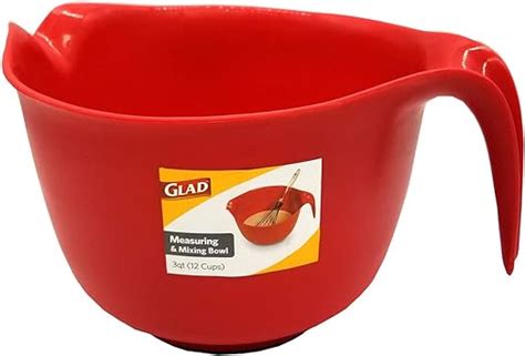 Glad Mixing Bowl With Handle 3 Quart Heavy Duty Plastic