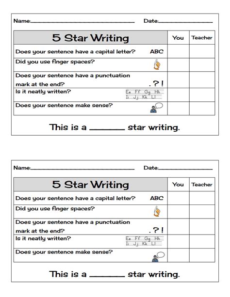 5 Star Writing Rubric Blog Pdf Artofit