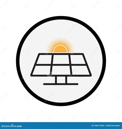 Icono Solar De La Energ a Del Logotipo Ilustración del Vector