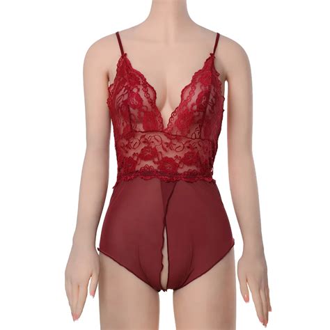 Aliexpress Buy Sexy Lingerie Open Crotch Leotard Tops Teddy