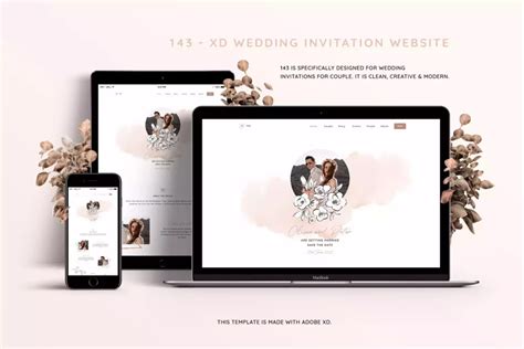 143 Adobe XD Wedding Website Template | Design Shack