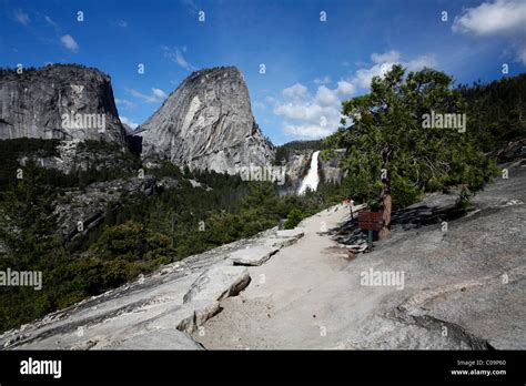 Nevada Falls And Liberty Cap Yosemite National Park California Usa