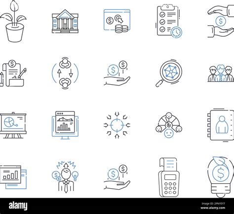Colecci N De Iconos De L Nea De Juicio Comercial Negocio An Lisis
