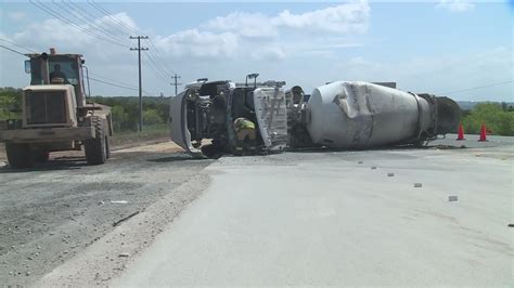 Austin Texas Cement Truck Rolls Over On State Highway Kvue