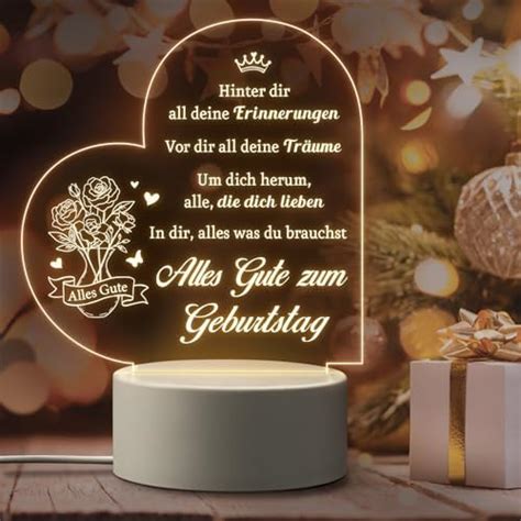 Giftasy Geburtstagsgeschenk F R Frauen Led Acryl Nachtlicht Lampe