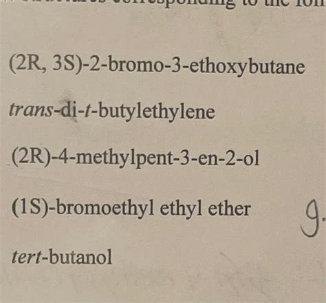 Solved 2R 3S 2 Bromo 3 Ethoxybutane Chegg