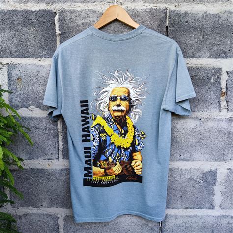 Vintage Albert Einstein In Maui Hawaii Graphic T Shirt Sz M Etsy