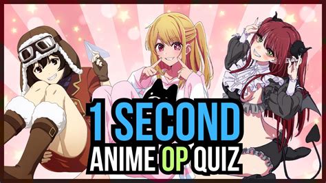 Guess The Anime Opening In Second Anime Opening Quiz V Youtube