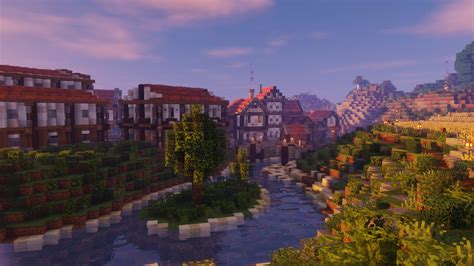 Medieval port town Minecraft Map