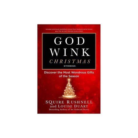 The Book Cover For Godwink Christmas With An Image Of A Tree On It