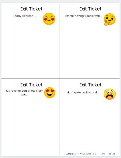 7 Irresistible Emoji Exit Tickets For Students Wprintable