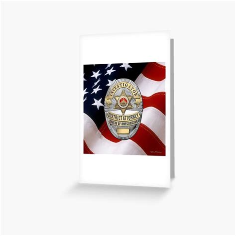 Los Angeles County District Attorney Investigator Badge Over