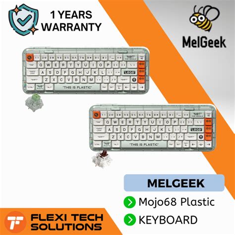 Flexi Tech Melgeek Mojo Plastic Transparent Fully Assembled Multi Mode Wireless Hot Swap