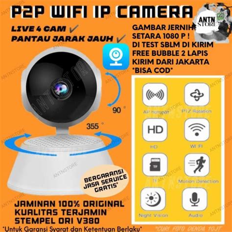 Jual Promo Of The Year V380 Ip Camera Cctv Wifi Camera Indoor HD 720p