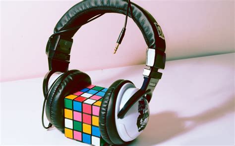 1680x1050 Headphones Rubiks Cube Wallpaper  299 Kb Coolwallpapersme