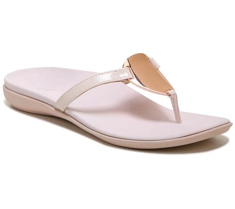 Vionic Leather Thong Sandals - Raysa - QVC.com