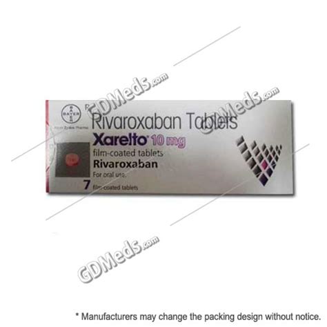 Xarelto 10mg 7 Tablet GDMedz