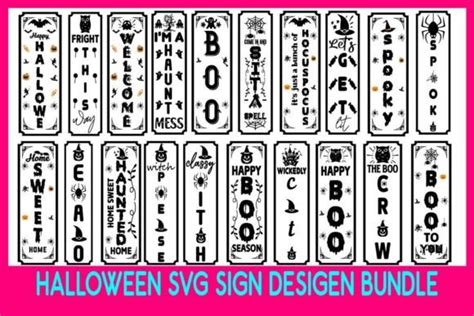 Halloween Svg Sign Design Bundle Bundle · Creative Fabrica