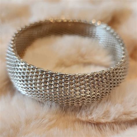 Tiffany And Co Jewelry Tiffany Co Sterling Silver Somerset Mesh Bracelet Poshmark