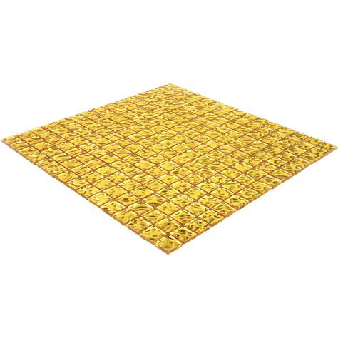 12x12 Shimmer Gold Glossy Glass Mosaic Tile Shimmer Gold Glass Tile