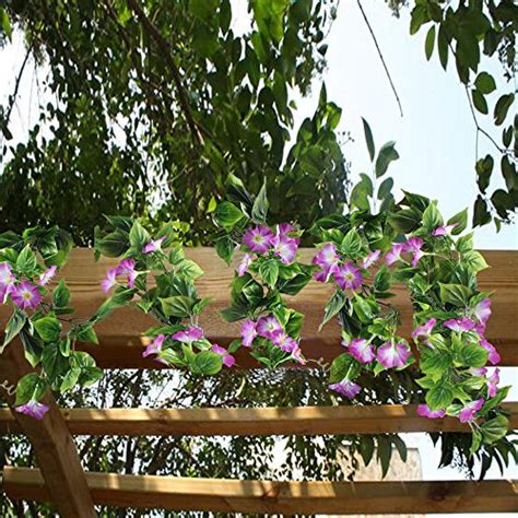 Gtidea Artificial Vines Pcs Feet Morning Glory Hanging Plants Silk