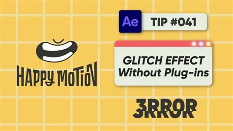 After Effects Tip 041 Glitch Effect Without Plug Ins Youtube