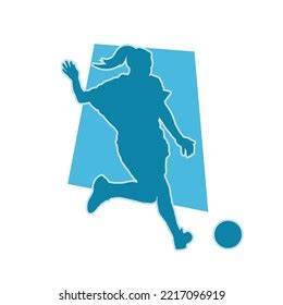 F Tbol Femenino Silueta De Futbolistas Atletas Vector De Stock Libre