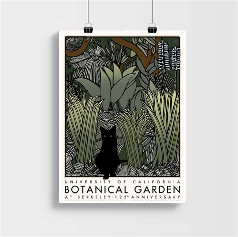 David Lance Goines 125th Anniversary Poster Uc Botanical Garden At