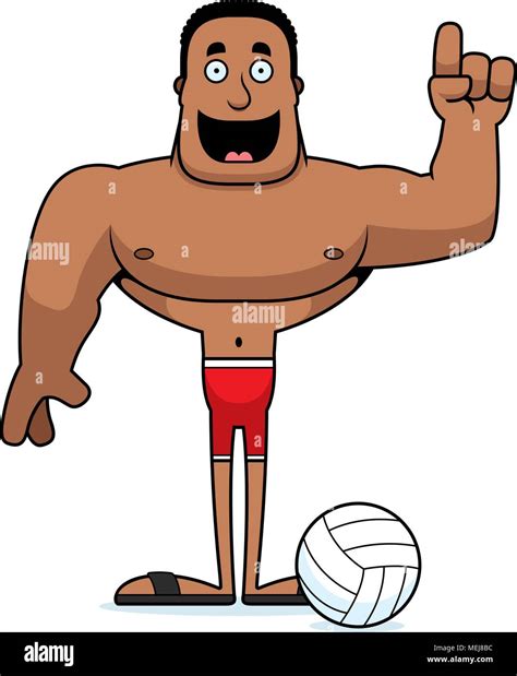 A cartoon beach volleyball player with an idea Stock Vector Image & Art ...