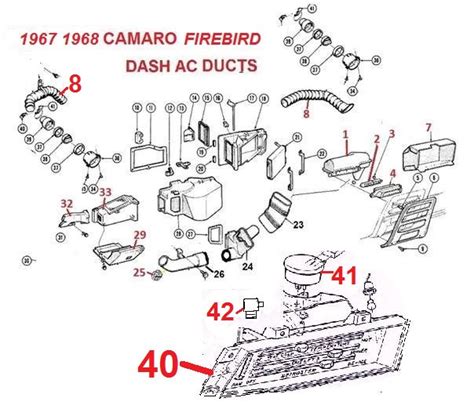 67 68 CAMARO FIREBIRD AC UNDER DASH DUCT – Chicago Muscle Car Parts , Inc.