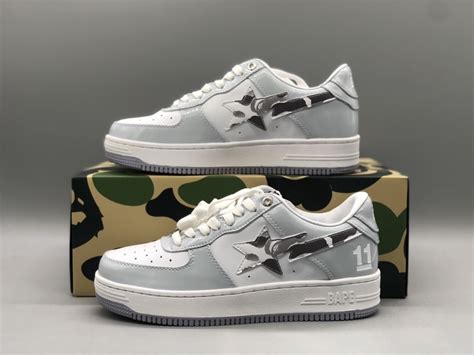 Bapesta Low Grey White