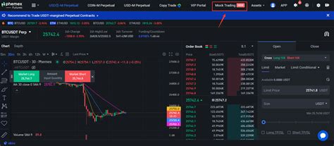 How To Access Mock Trading For Phemex Contracts Phemex