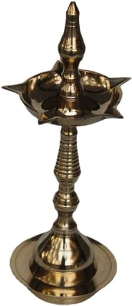 Parijat Handicraft Handcrafted Brass Oil Lamp Diya For Pooja Diwali