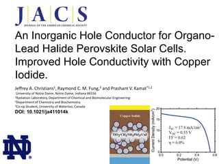 CuI Lead Halide Perovskite Solar Cells PPT