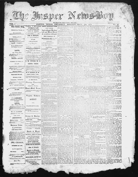 The Jasper News-Boy (Jasper, Tex.), Vol. 6, No. 25, Ed. 1 Thursday