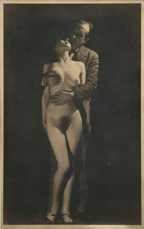 French Surrealist Poet Paul Éluard Hugging A Naked Woman In His Arms 1947