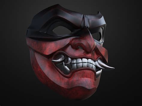 Menpo Samurai Mask Model For 3d Print Etsy