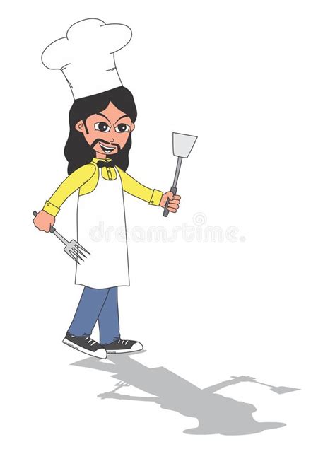 Personaje De Dibujos Animados Del Cocinero Ilustraci N Del Vector