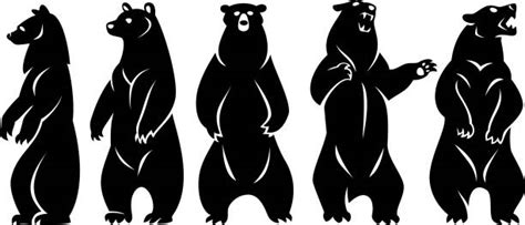 Standing Bear Silhouette Illustrations, Royalty-Free Vector Graphics ...