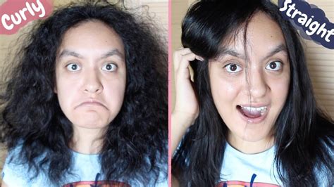 My Curly To Straight Hair Transformation Oddly Satisfying Youtube