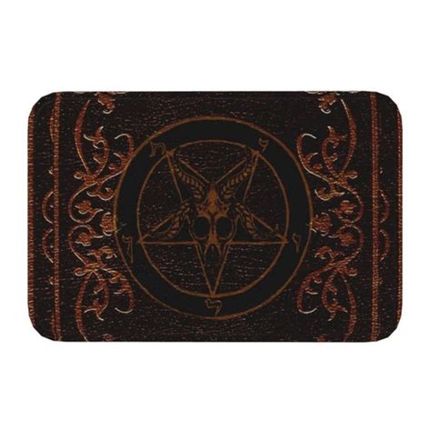 Sigil de Baphomet avant étage porte tapis d entrée extérieur satanique