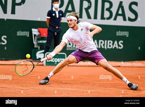 Stefanos Tsitsipas Of Greece During The Second Round At Roland Garros