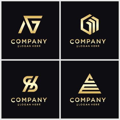 Premium Vector | Monogram Set of logo design templates