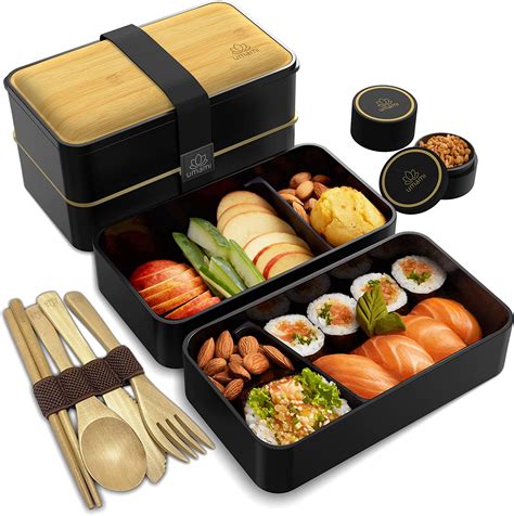 Boîte à Bento écologique et élégante avec couvercle en bambou et